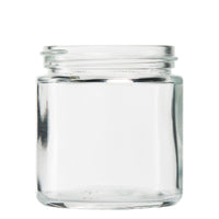 3oz Standard Glass Jar - Black Plastic Screw Lid