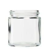 3oz Standard Glass Jar - Black Plastic Screw Lid